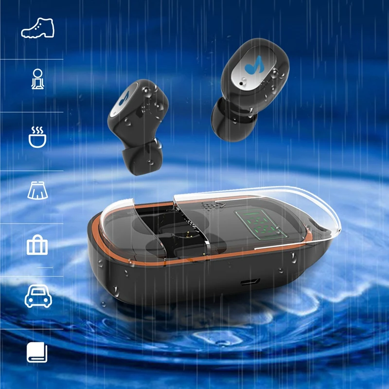 X21S Bluetooth гарнитура стерео двойной пропуск беспроводной Bluetooth 5,0 слайд TWS спортивные наушники с зарядным устройством