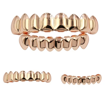 

Hip Hop Single Teeth Caps Fashion Punk Gold Color Tooth Braces Cosplay Party Jewelry Accessories Top & Bottom Teeth Cover Case
