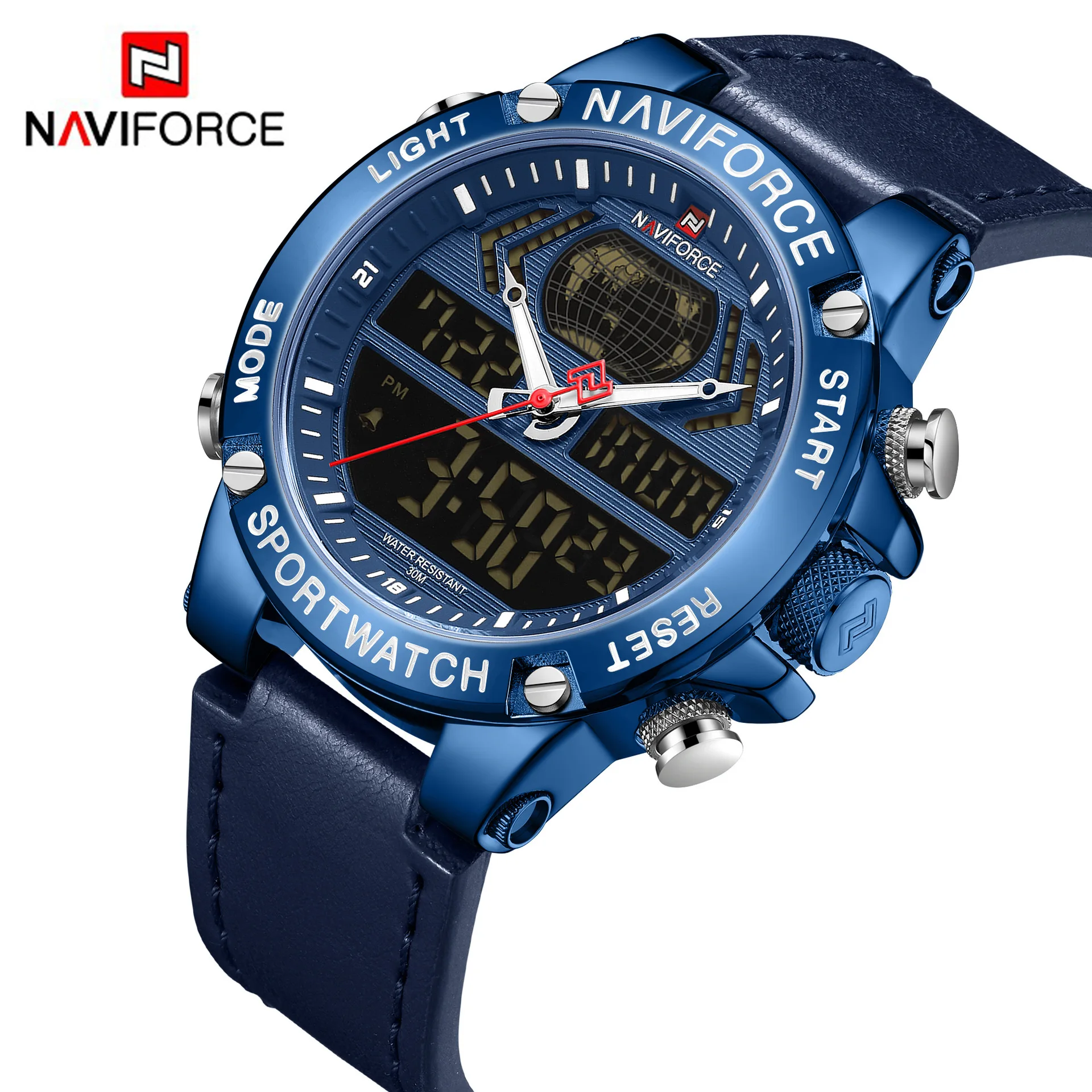 

Naviforce Xiang 9164 MEN'S Table Students Trend Sports Watch Large Dial Dual Display Electronic Quartz Watch