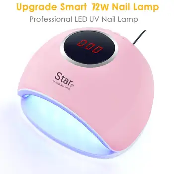 

Lamp For Manicure Star5 Nail Dryer 72W UV LED Nail Lamp Gel Polish Curing with Bottom 30s/60s Timer LCD Display Gel Nail Lamp