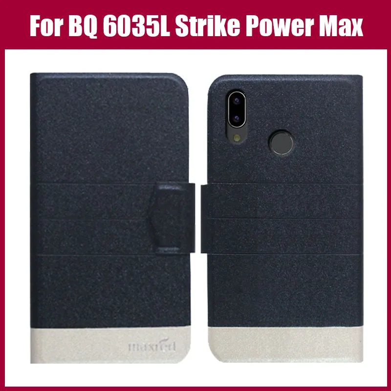 

Hot Sale! BQ 6035L Strike Power Max Case 5 Colors Flip Ultra-thin Fashion Colorful Leather Phone Protective Case Cover