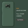 New Full Cover Liquid Silicone Phone Case For Xiaomi Poco X3 Nfc M2 F2 Pro X2 global Original Soft Protective Back Covers Cases ► Photo 1/6