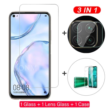 

3-in-1 Case + Camera Tempered Glass for Huawei nova 7i Screen Protector for Huawei nova 7i Full cover Glass Nova7i