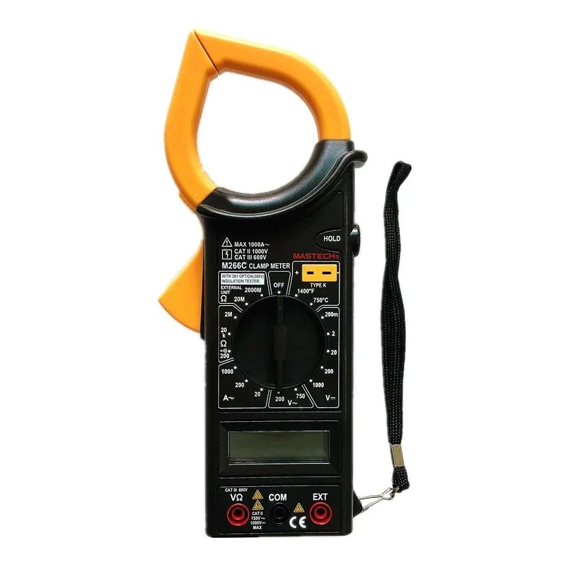 

MASTECH M266C Digital Clamp Meter Ammeter Multitester Voltmeter Ohmmeter Insulation Tester Temperature Meter Multimeter