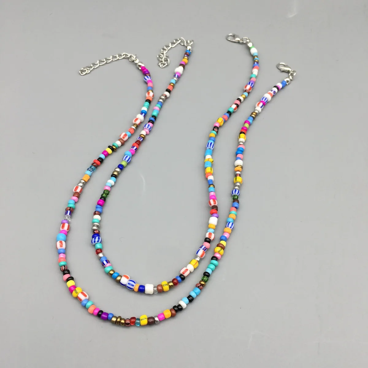 2021 Rainbow Women Short Necklace Fashion Handmade Multicolor Beads Bohemia Women Delicate Choker Jewelry Best Friend Gift - Image 5