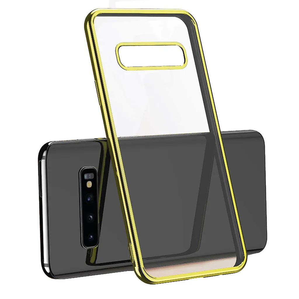 For Samsung S10 Plus Shockproof Bumper Transparent Silicone Phone case Portable Half Wrapped Phone Cases Anti-scratch Phone Case