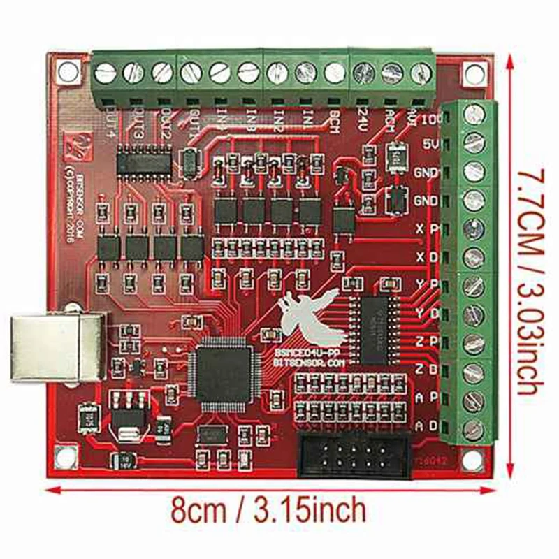 Cnc Usb 4 Axis Mach3 100 Khz Usb плата управления движением секционная плата 12-24V с обработчиком Jog для гравировки Cnc Free-Drive