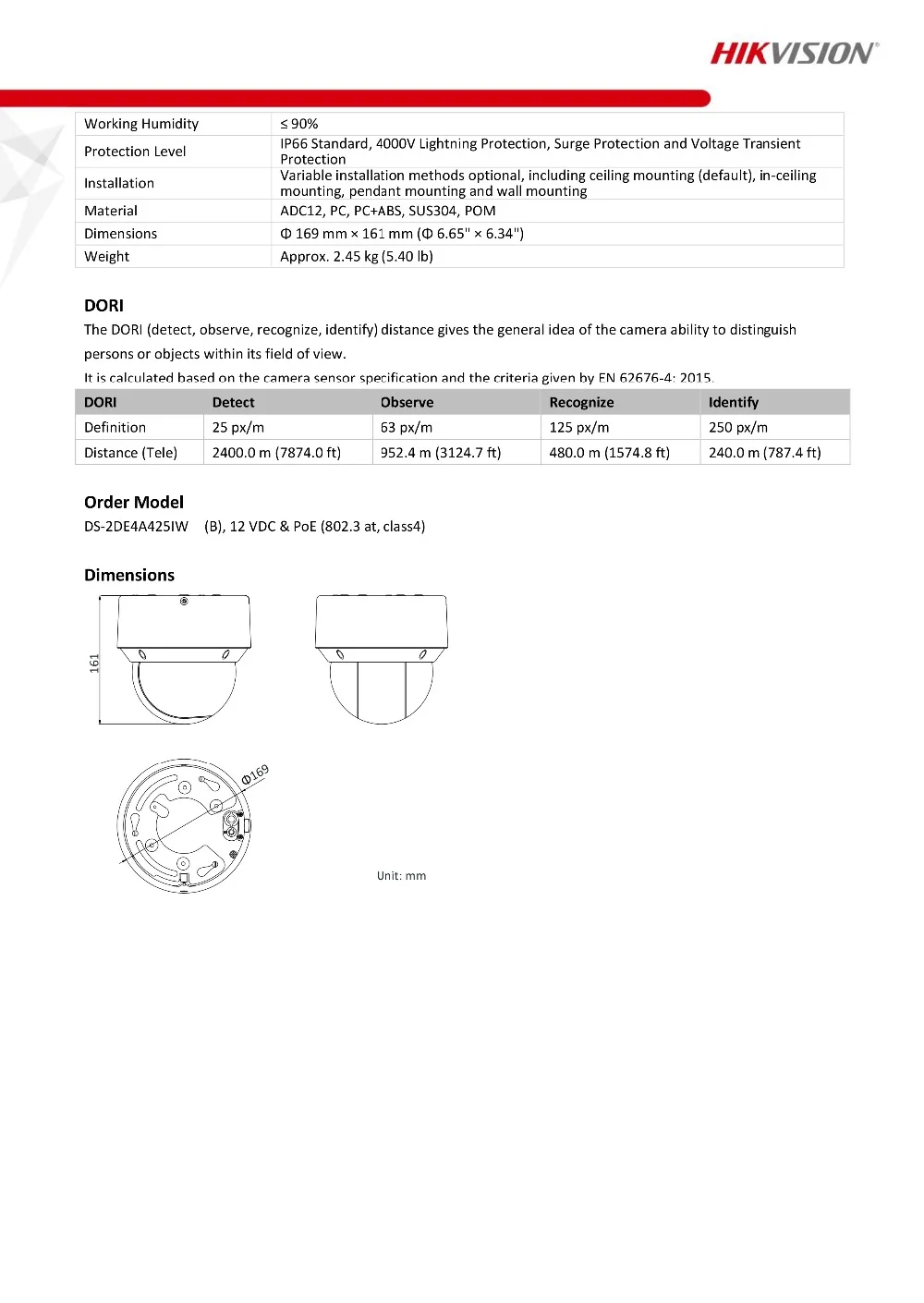 HIKVISION международная версия DS-2DE4A425IW-DE 4MP 25x сеть ИК PTZ камера POE H.265 50 м ИК CTV камера Обновляемая