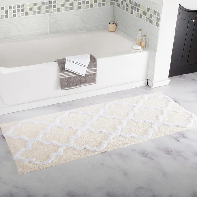 Beige one Дышащий водопоглощающий ворсистый ковер 45*120 для ванной, кухни, спальни, водопоглощающий нескользящий коврик для пола - Цвет: Beige one