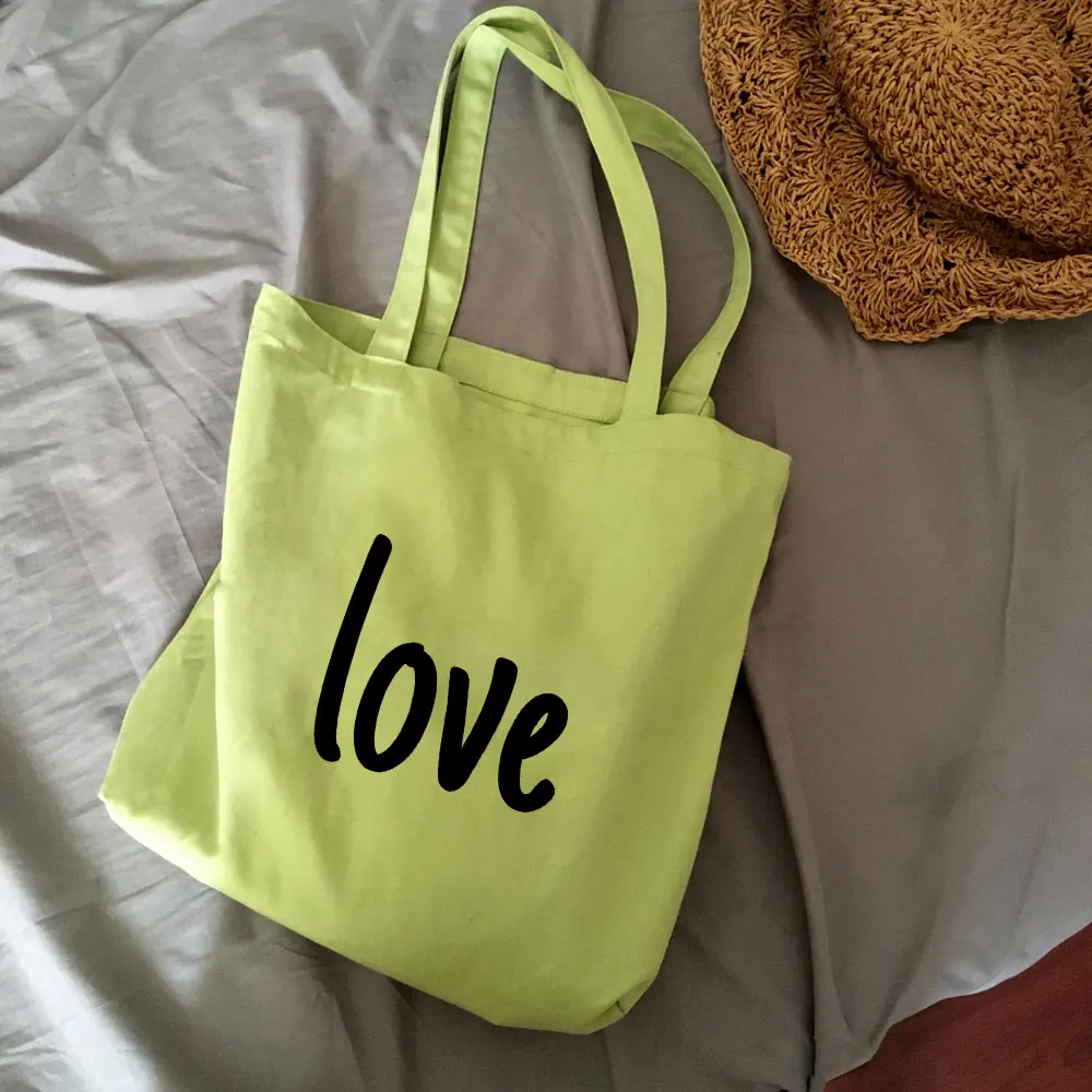 Буквенный логотип реклама на холсте сумка для покупок подарки складной reusablebag