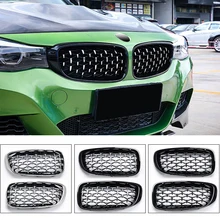Для BMW 3 серии GT F34 2013- автомобильные аксессуары Передняя средняя решетка гриль Замена декоративная накладка 2 шт