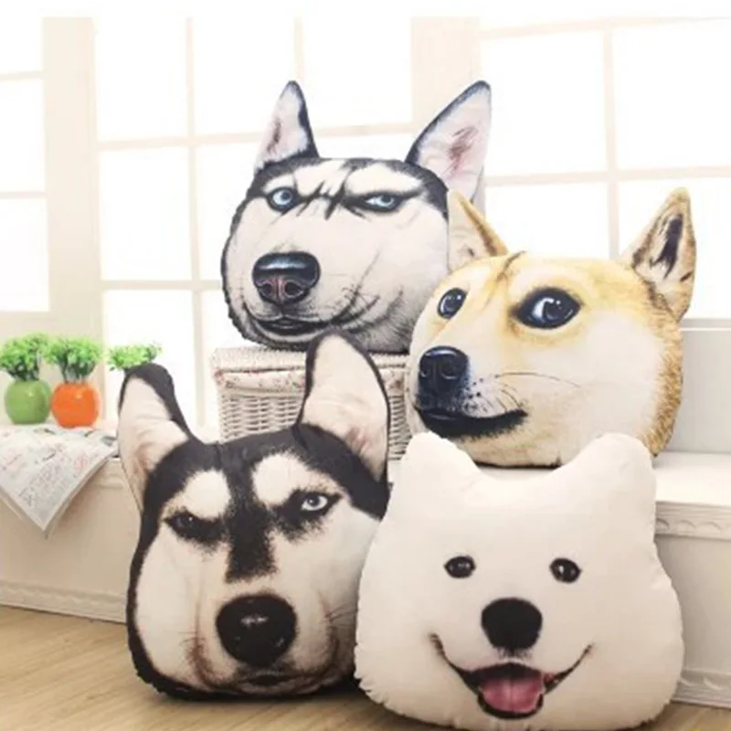 Meow Star, Wang Star, обнимающая подушка, Хаски, креативная, плюшевая игрушка, 3d большая подушка для головы собаки, кукла