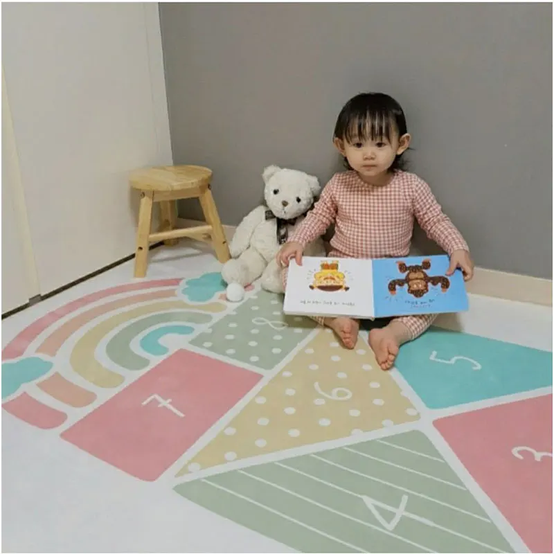 Infant Lattice Number Games Play Mat Baby Rainbow Digit Game Rugs Educational Sport Crawling Mat Blanket Floor Carpet 100x150cm