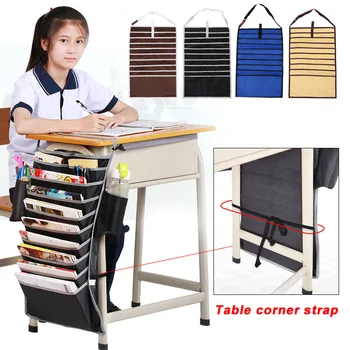 

Book Storage Bag Multicolor Child Multifunctional Storage Bag Stationery Storage Bag Black Square Classroom Office Student Desk
