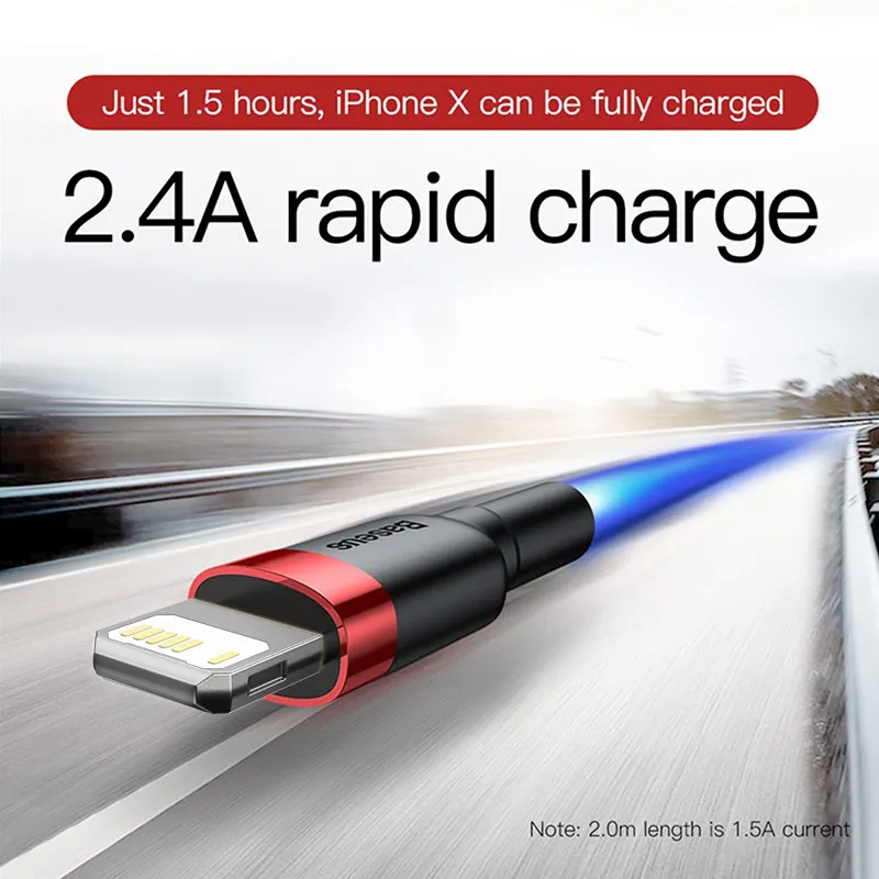 USB кабель Baseus для iPhone 12 11 Pro Max X XR XS 8 7 6 6s Plus быстрой зарядки SE 5 5s iPad|Кабели мобильных