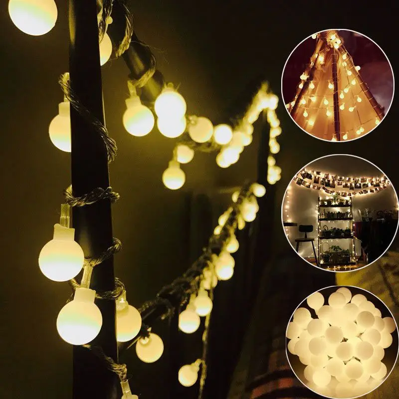 Top-DC5V USB мощный светодиодный светильник s 10 м 60 светодиодов 8 режимов шариковый светильник для вечерние