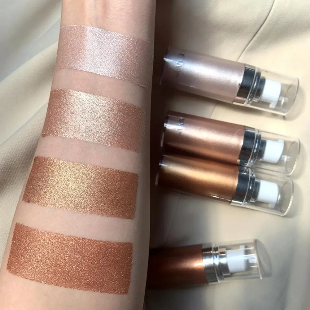 Liquid Body Highlighter Brighten Tone Quick Coloring Long-lasting Shine Brighten Glitter Shimmering Body Cream for Female face highlighter