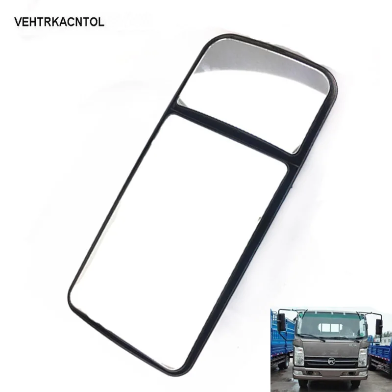 

VEHTRKACNTOL 43x20cm Car Truck Front Wheel Mirror Side Mirror Blind Spot Rearview Mirror Dual Mirror