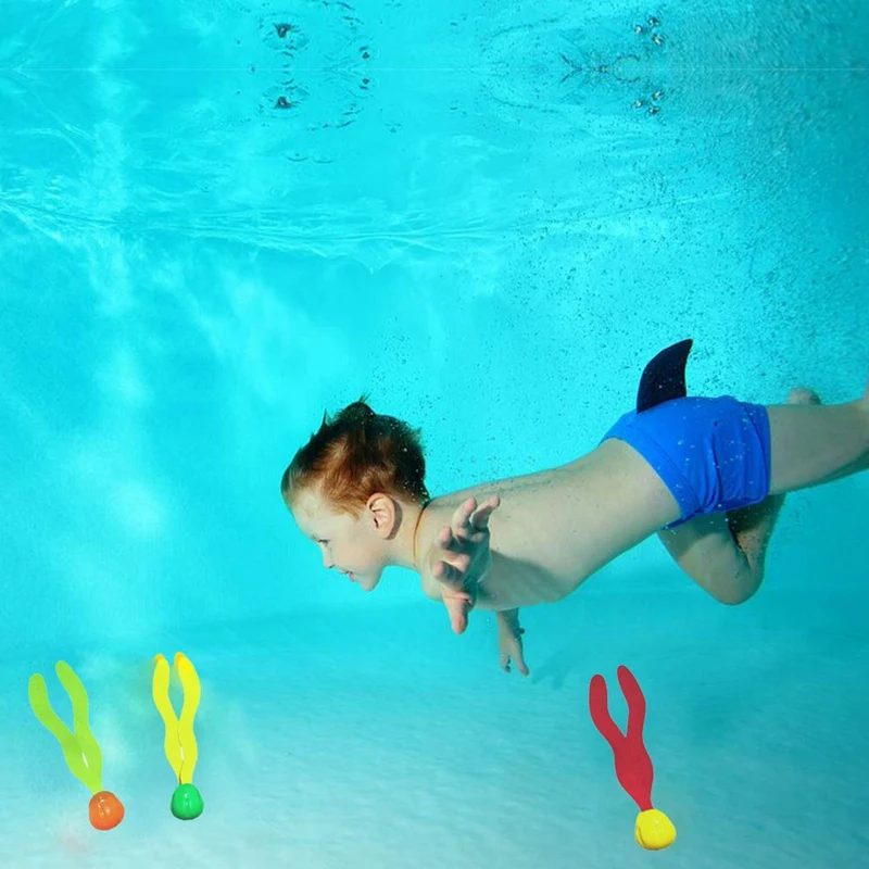 Дайвинг игрушки подводный тонущий плавательный бассейн игрушка, дайвинг кольца и палочки, торпеды, водная трава, погружение обучение подарок для детей