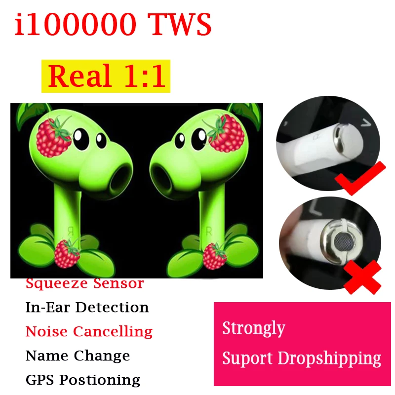 Оригинальные I100000 TWS/I80 Tws беспроводные Bluetooth наушники Pk W1 H1 1536u чип I500 I10000 I9000 Pro TWS наушники