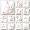 Pillow Letters Pink Floral Decorative Cushions Pillowcase Polyester Cushion Cover Throw Pillow Sofa Decoration Pillowcover Pillow Letters Pink Floral Decorative Cushions Pillowcase Polyester Cushion Cover Throw Pillow Sofa Decoration Pillowcover 40835