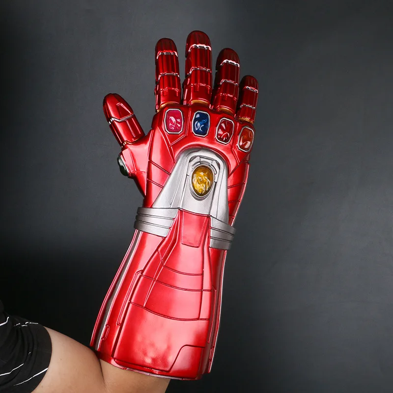 Thanos Infinity Gauntlet Infinity The Avengers 4 Endgame камни войны светодиодный светильник перчатка маска для взрослых экшн-фигурка Хэллоуин косплей - Цвет: Adult LED with box