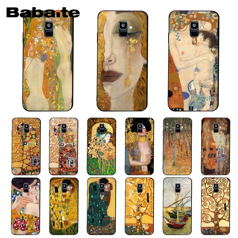 Babaite Kiss от Густава Клима Золотой слезы дерево лодка живопись PhoneCase для Samsung Galaxy A7 A50