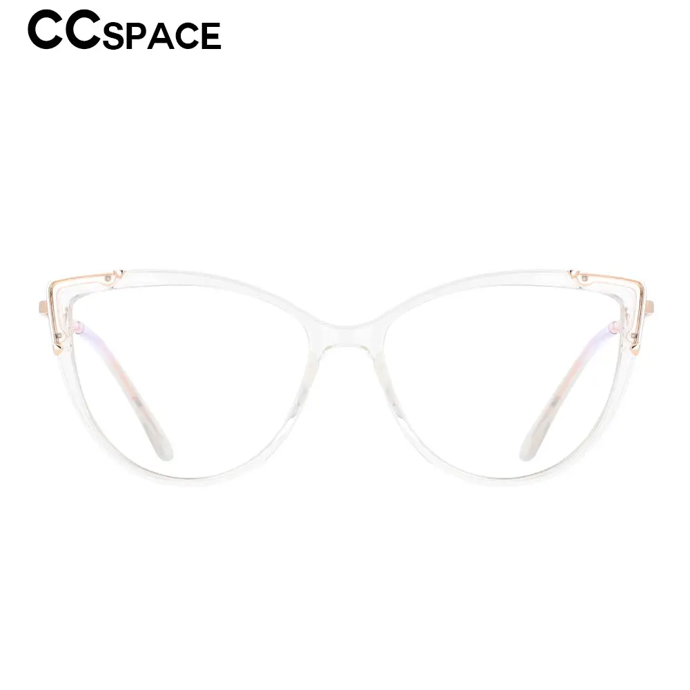 

53271 Transparent Glasses Cat Eye Blue Light Blocking Ladies Eyewear Tr90 Frame Decorative Fashion Women's Computer Lunettes