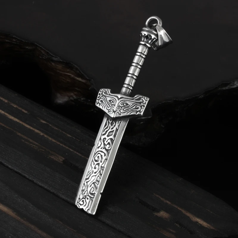 Acciaio Inossidabile 316L Moda Spada Rotta Personalità Prepotente Puro Fatto A Mano Collana Da Uomo Ciondolo Regalo Di Compleanno