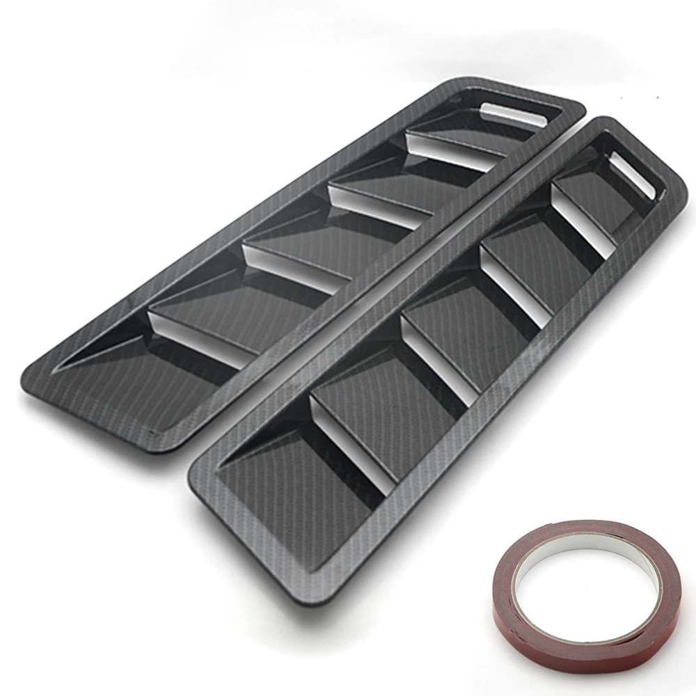Air Flow Intake Universal Scoop Bonnet Side Fender Car Decorative Cover Hood Vent Louver Cooling Panel Trim Set Car Side Vent Sticker