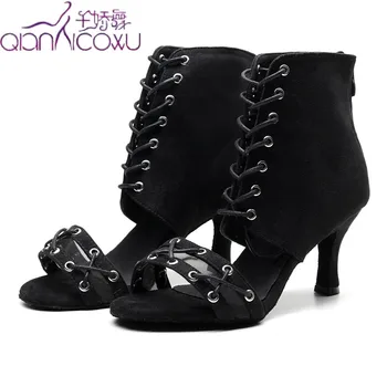 

Recreational Salsa Jazz Ballroom Latin Dance Shoes For Dancing Women Plus Size Dancers Latino Outdoor Heel 1064 Summer Boots