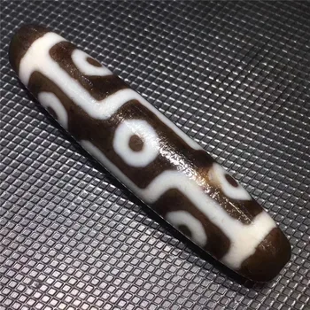 

200821-2 Oily 9 Eyes Tibetan Dzi Beads 13mm*55mm Amulet Beads high quality free shipping