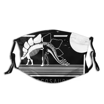 

protective mask with filter Stegosaurus Skeleton Illustration anti dust PM2.5 reuse adult teen child girl