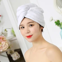 Женское полотенце из микрофибры для волос Обертывания быстросохнущая шапка шапочка для душа для длинных густых вьющихся волос