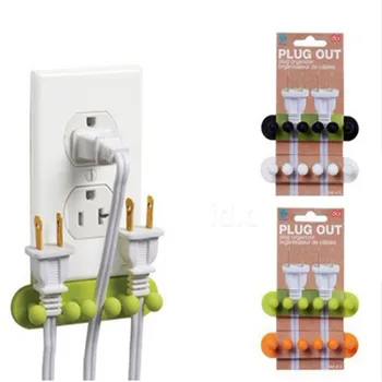 

Hot New Multifunctional Plug Electrical Wire Finisher Hub Power Cord Lock Management-ray Device Cable Winder Plug The Shelves