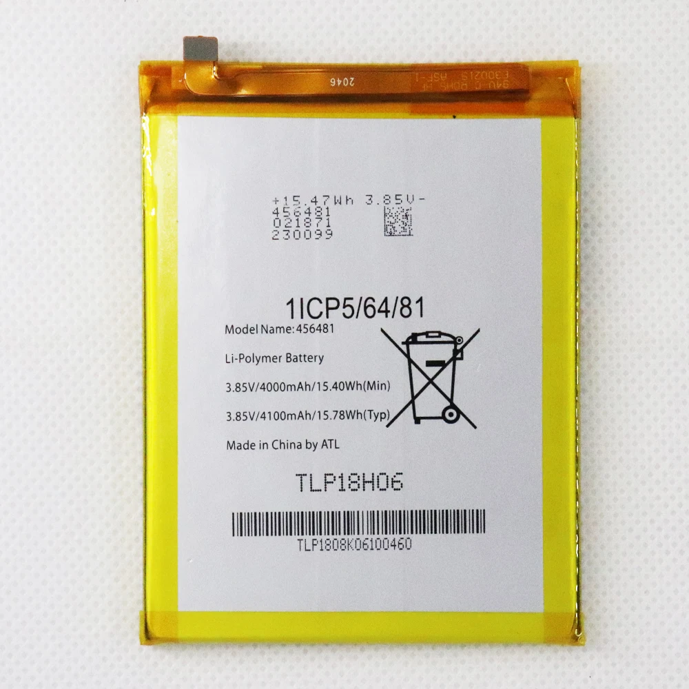 3 85 В 4100 мАч 456481 TLP18H06 для Wiko View2 Go M2354 аккумулятор + Инструменты | Мобильные телефоны