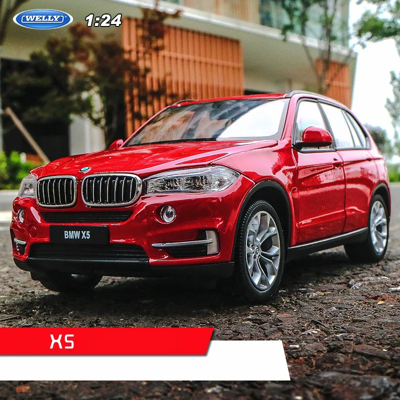 Welly 1:24 BMW X5 Красный Автомобильный брелок для автомобильных ключей имитационная