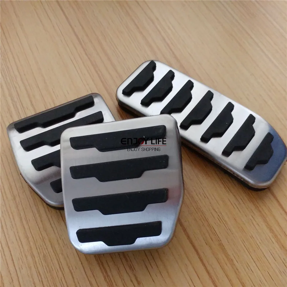 Manual Gas Fuel Brake Clutch Foot Pedal Cover For LR Range Rover Evoque 2011- & Convertible