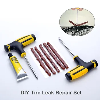 

Universal Tire Repair Kit Emergency Self-service Tire Leak Repair Tool Vulcanized Rubber Strip Puncture Fill Field Tyre Repair S