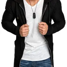 Новинка, мужской однотонный плащ с капюшоном, мужская куртка, кардиган, верхняя одежда с длинным рукавом, мужское осеннее зимнее приталенное длинное пальто