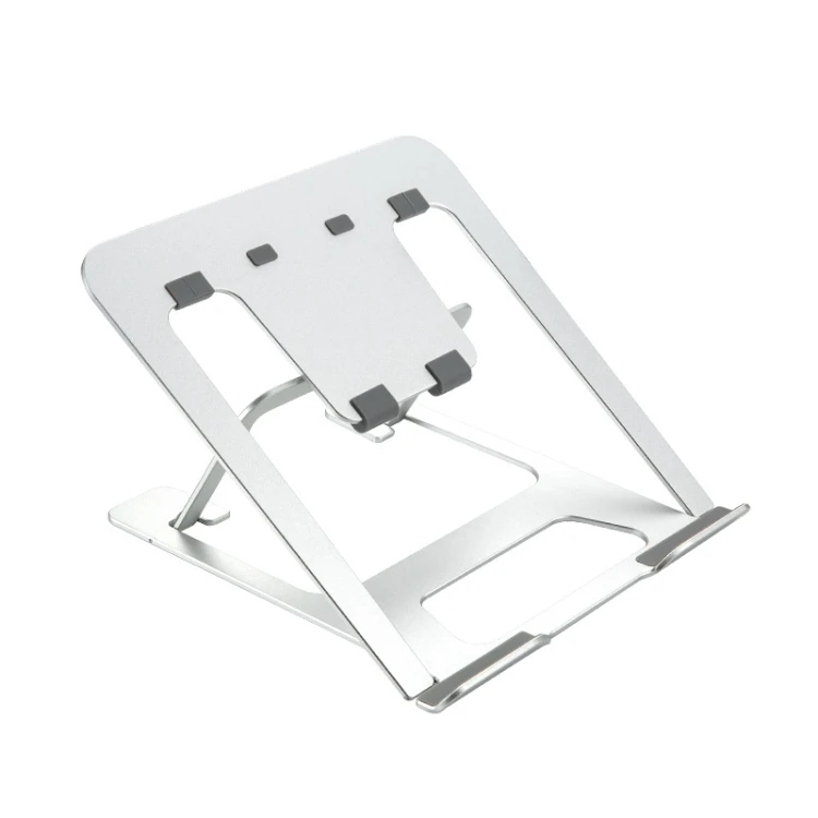 Universal do Extensor da Altura do Portátil Liga de Alumínio Dissipação de Calor Suporte Dobrável Portátil Computador Prata - Imagem 2