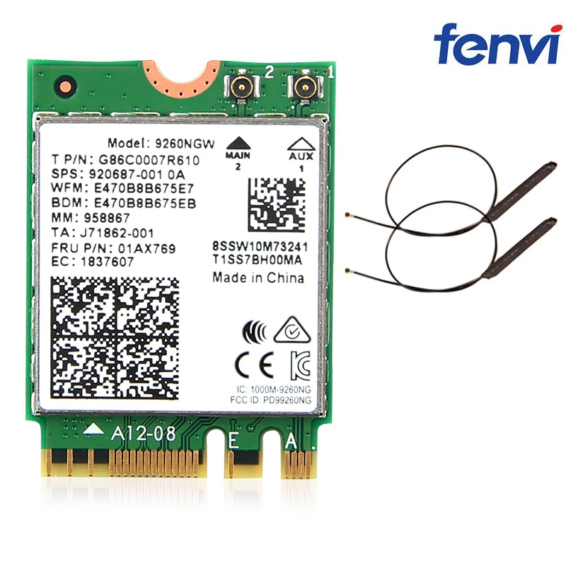 1730Mbps-Wireless-9260NGW-Wifi-Network-Card-For-Intel-9260-AC-Dual-Band-NGFF-802-11ac-Bluetooth