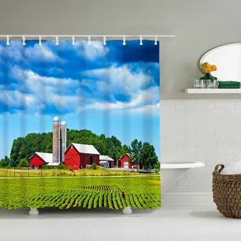 

Dafield Farmhouse Shower Curtain Fall Cow Shower Curtain Black and White Truck Bathroom Decor Waterproof Polyester Curtain