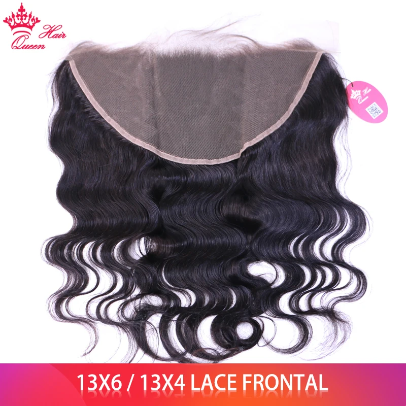 Queen Hair 13x6 13x4 Lace Frontal Ear To Ear Lace Closure Frontal Pre Plucked Brazilian Virgin Hair Body Wave 100% Human Hair