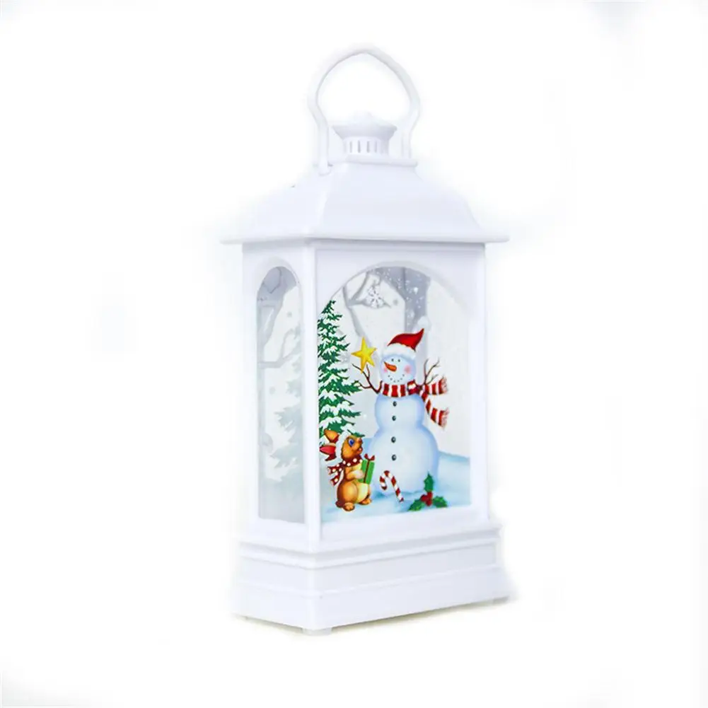 Рождественское декоративное освещение портативные светодиодные фонари праздничные декоративные лампы для рождественской елки украшения Рождественские подарки - Испускаемый цвет: White