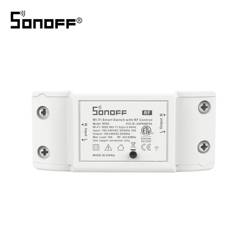 Смарт выключатель Sonoff RFR2 с поддержкой Wi Fi 433 МГц|controller control|controller wirelesscontrole 433mhz |