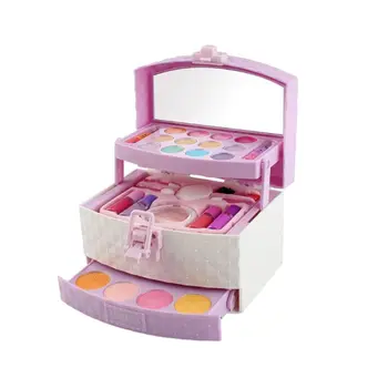 

Princess Makeup Toys Set Non-Toxic Pretend Play Cosmetic Case with Mirror Training Toy for Girls Birthday Gift