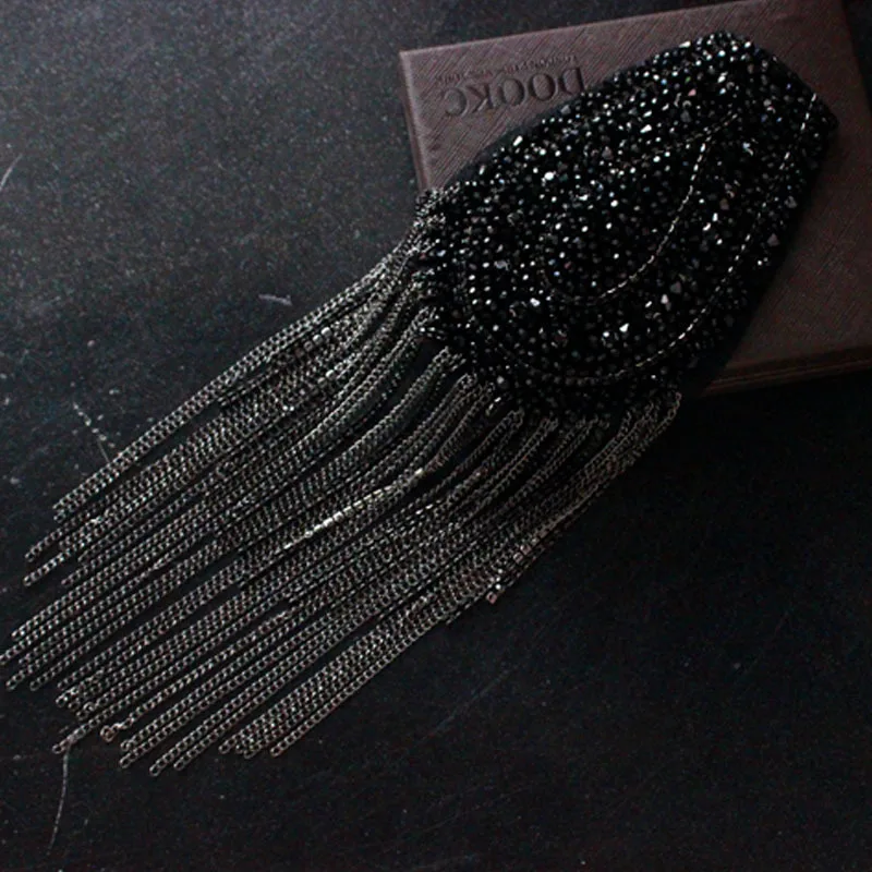 Clothing Epaulettes Accessories Patch Metal Diamond Tassels Epaulet Dress Apparel