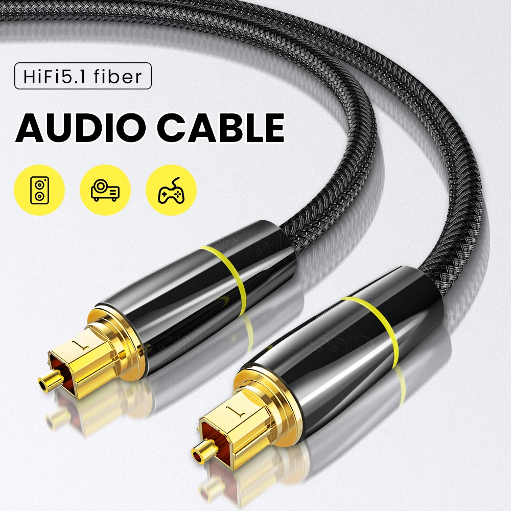 Цифровой оптоволоконный кабель Toslink HIFI 5 1 SPDIF м 2 8 10 для ТВ-приставки PS4 провод