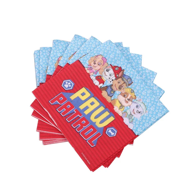 Paw Patrol Birthday Party Balloons Toy Birthday Banner For Kids Boys Girls Party Decoration Paper Cup Plate Tableware Supplies 20PCS paper napkin